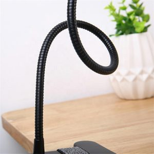 USB 20 LED gibljiva namizna svetilka črna 63cm črna