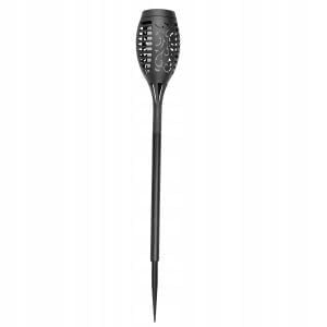 a black torch with a long black handle