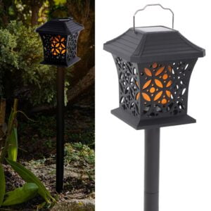 Solarna talna in stenska vrtna 12 LED svetilka laterna 17 a solar powered lamp in the garden