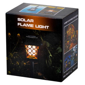 Solarna talna in stenska vrtna 12 LED svetilka laterna 18 a box with a solar flame light