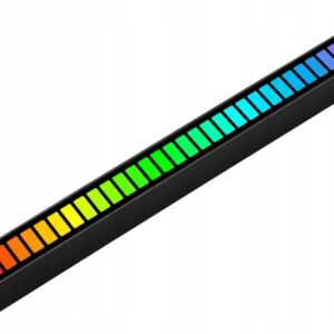 a black rectangular object with multicolored bars