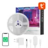 a white fan with a box and a phone