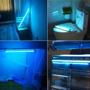 a collage of different images of a bathroom