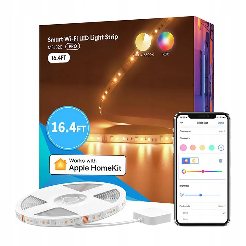 Smart set WiFI LED strip RGBWW 5m alexa google assistant