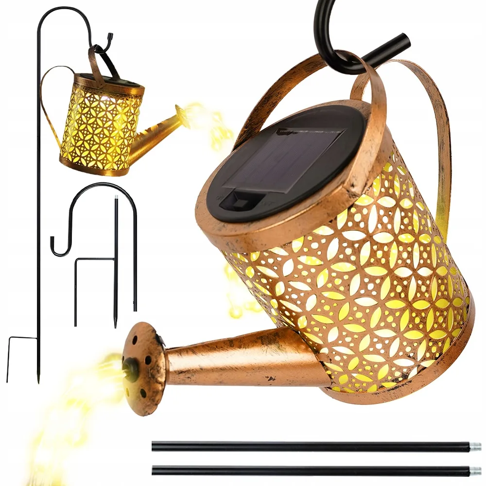 Lampada Solare Da Giardino A Forma Di Bollitore - Always Lit - Lanterna Decorativa A Cascata Per Esterni