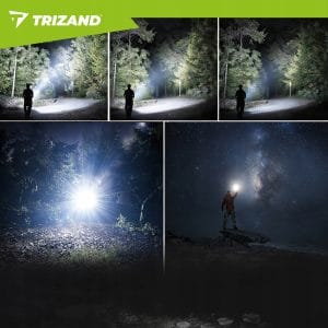 3v1 alu. LED taktična ročna svetilka aku. 5000mAh 1500lm ZOOM LCD USB