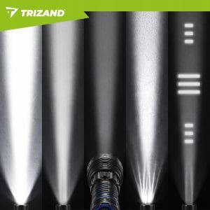 3v1 alu. LED taktična ročna svetilka aku. 5000mAh 1500lm ZOOM LCD USB