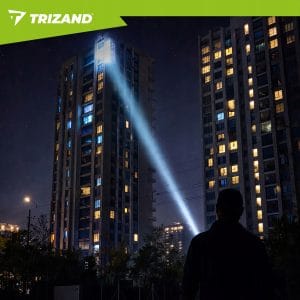 3v1 alu. LED taktična ročna svetilka aku. 5000mAh 1500lm ZOOM LCD USB