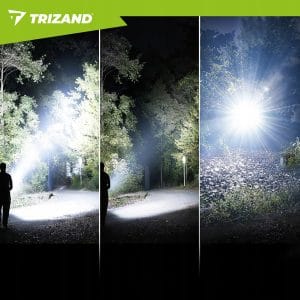 Alu. LED taktična ročna svetilka aku. 5000mAh 800lm ZOOM LCD USB