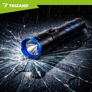 Alu. LED taktična ročna svetilka aku. 5000mAh 800lm ZOOM LCD USB