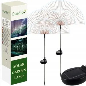 LEDsvet.si 17 Set 2x LED hladno bela solarna dekorativna svetilka fontana steklena vlakna 89cm