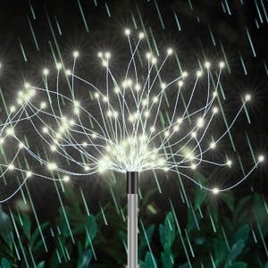Set 2x LED hladno bela solarna dekorativna svetilka fontana steklena vlakna 89cm