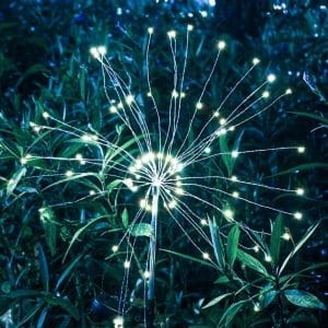 Set 2x LED hladno bela solarna dekorativna svetilka fontana steklena vlakna 89cm