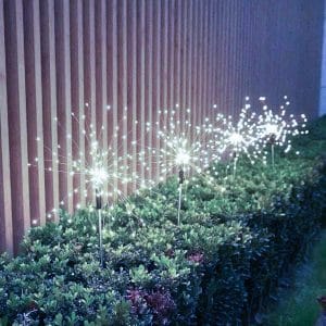 Set 2x LED hladno bela solarna dekorativna svetilka fontana steklena vlakna 89cm