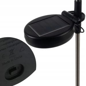 Set 2x LED hladno bela solarna dekorativna svetilka fontana steklena vlakna 89cm