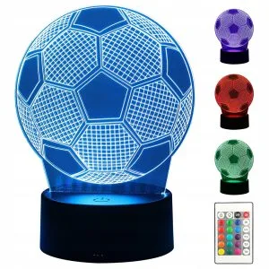 LEDsvet.si 89 USB LED RGB 3D dekorativna svetilka nogometna žoga daljinec