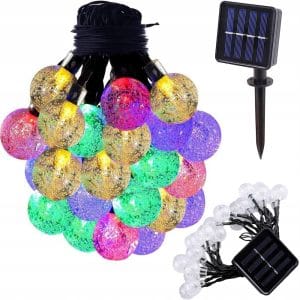 LEDsvet.si 45 LED RGB 20 zunanja solarna dekorativna girlanda 8 funkcij