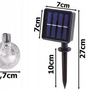LED RGB 20 zunanja solarna dekorativna girlanda 8 funkcij 23 LED RGB 20 zunanja solarna dekorativna girlanda 8 funkcij