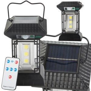 LEDsvet.si 27 Potovalna aku. 2400mAh solarna LED luč za kampiranje s senzorjem USB daljinec