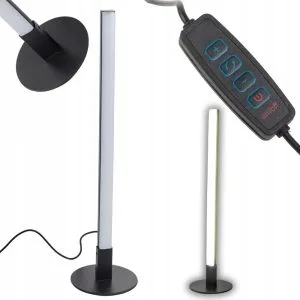 LEDsvet.si 57 LED vertikalna namizna svetilka 3 barve svetlobe USB 40cm 120° črna