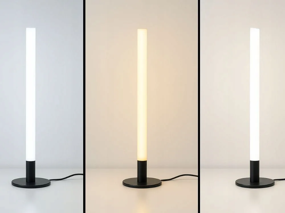 LED vertical table lamp 3 light colors USB 40cm 120° black 7 Black LED vertical table lamp with 3 light colors