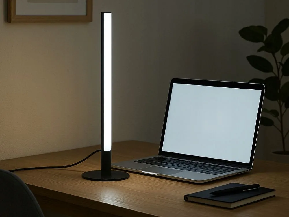 LED vertical table lamp 3 light colors USB 40cm 120° black 6 Black LED vertical table lamp with three light colors