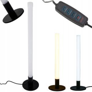 LEDsvet.si 25 LED vertikalna namizna svetilka 3 barve svetlobe USB 40cm črna