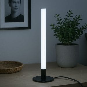 Alternative view of LED vertikalna namizna svetilka 3 barve svetlobe USB 40cm črna