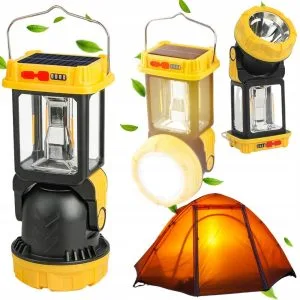 LEDsvet.si 19 Potovalna aku. 2400mAh solarna LED luč za kampiranje USB