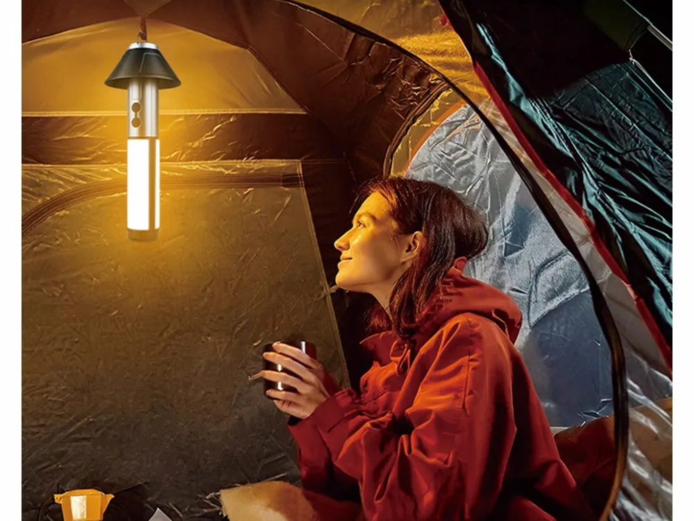 3in1 telescopic rechargeable LED camping lamp