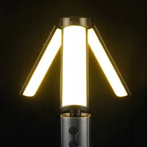 Telescopic rechargeable LED camping lamp