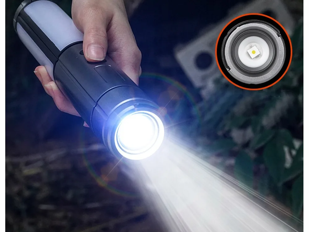 3in1 Travel Telescopic LED Camping Lamp with USB