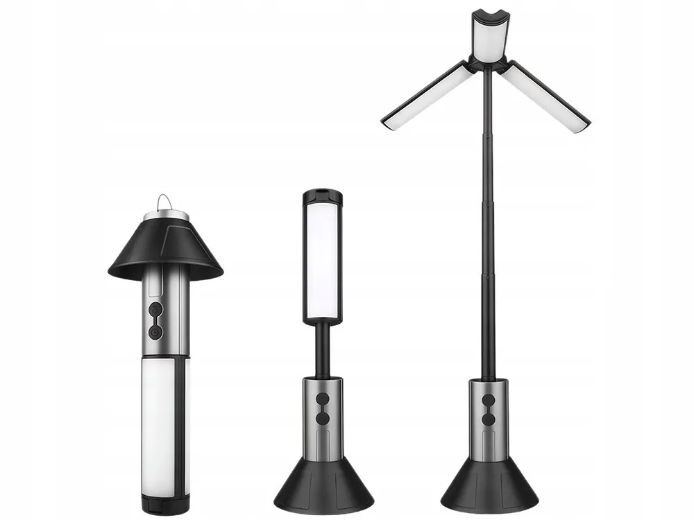 3in1 Travel Telescopic LED Camping Flashlight USB