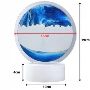 USB LED RGB 3D namizna steklena peščena slika 19cm modra 19 USB LED RGB 3D namizna steklena peščena slika 19cm modra