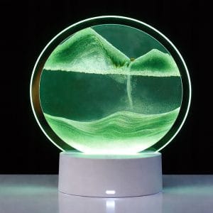 USB LED RGB 3D namizna steklena peščena slika 19cm zelena 13 USB LED RGB 3D namizna steklena peščena slika 19cm zelena