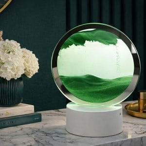 USB LED RGB 3D namizna steklena peščena slika 19cm zelena 15 USB LED RGB 3D namizna steklena peščena slika 19cm zelena