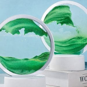 USB LED RGB 3D namizna steklena peščena slika 19cm zelena 16 USB LED RGB 3D namizna steklena peščena slika 19cm zelena
