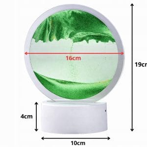 USB LED RGB 3D namizna steklena peščena slika 19cm zelena 19 USB LED RGB 3D namizna steklena peščena slika 19cm zelena