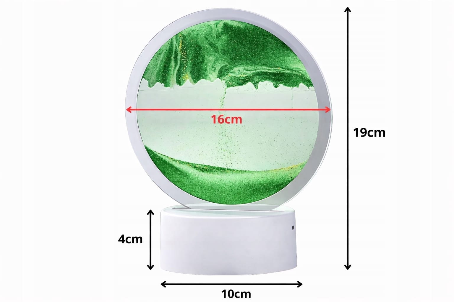 USB LED RGB 3D namizna steklena peščena slika 19cm zelena 11 USB LED RGB 3D namizna steklena peščena slika 19cm zelena - slika 9