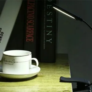 Alternative view of LED aku. 1100mAh lučka za branje knjig 3 barve svetlobe USB črna