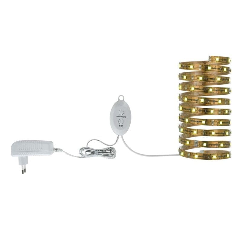 3m Set LED trak RGB vgrajen napajalnik + kontroler 3 Tri metre dolg RGB LED trak z vgrajenim napajalnikom in kontrolerjem