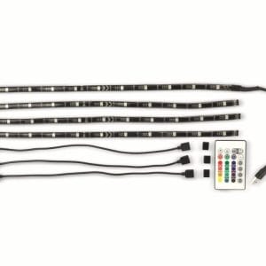 Štiri RGB LED trakovi dolžine 50 cm s kabli in USB priključkom