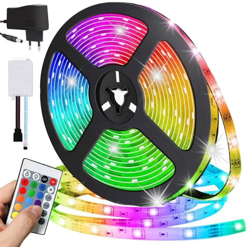 5m Set LED trak RGB IP20 300LED 1 Pet metara LED RGB trake namotane na kolut sa daljinskim upravljačem