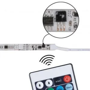 5m Set LED strip RGB IP20 Ambient - controller on the strip SALE 10 LED RGB light strip wound on a reel with controller and power supply