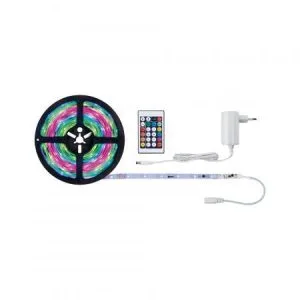 5m Set LED strip RGB IP20 Ambient - controller on the strip SALE 8 Glowing RGB LED strip wound on a reel with included controller