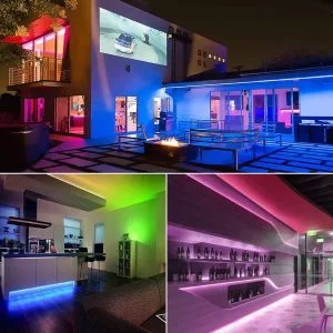 WIFI 5m Set LED strip RGB IP65 - waterproof 17 Smartphone displays color palette to control waterproof LED strip