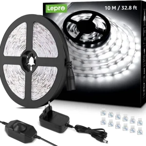 Svetleč bel LED trak navit na kolutu s priloženim zatemnilnikom
