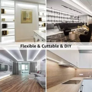 10m Set white 6000K LED strip IP20 + dimmer 11 Luminous LED strip in a reel with included power supply and dimmer