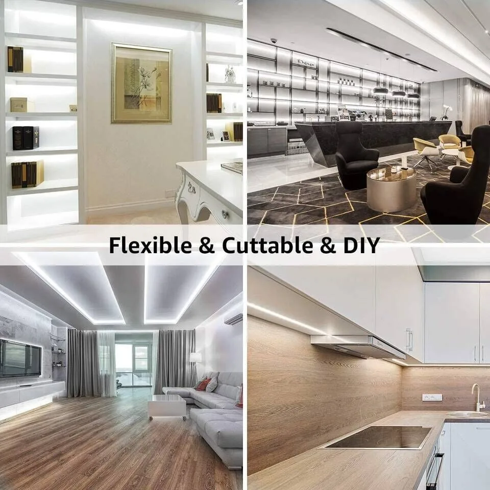 10m Set white 6000K LED strip IP20 + dimmer 4 Luminous LED strip in a reel with included power supply and dimmer