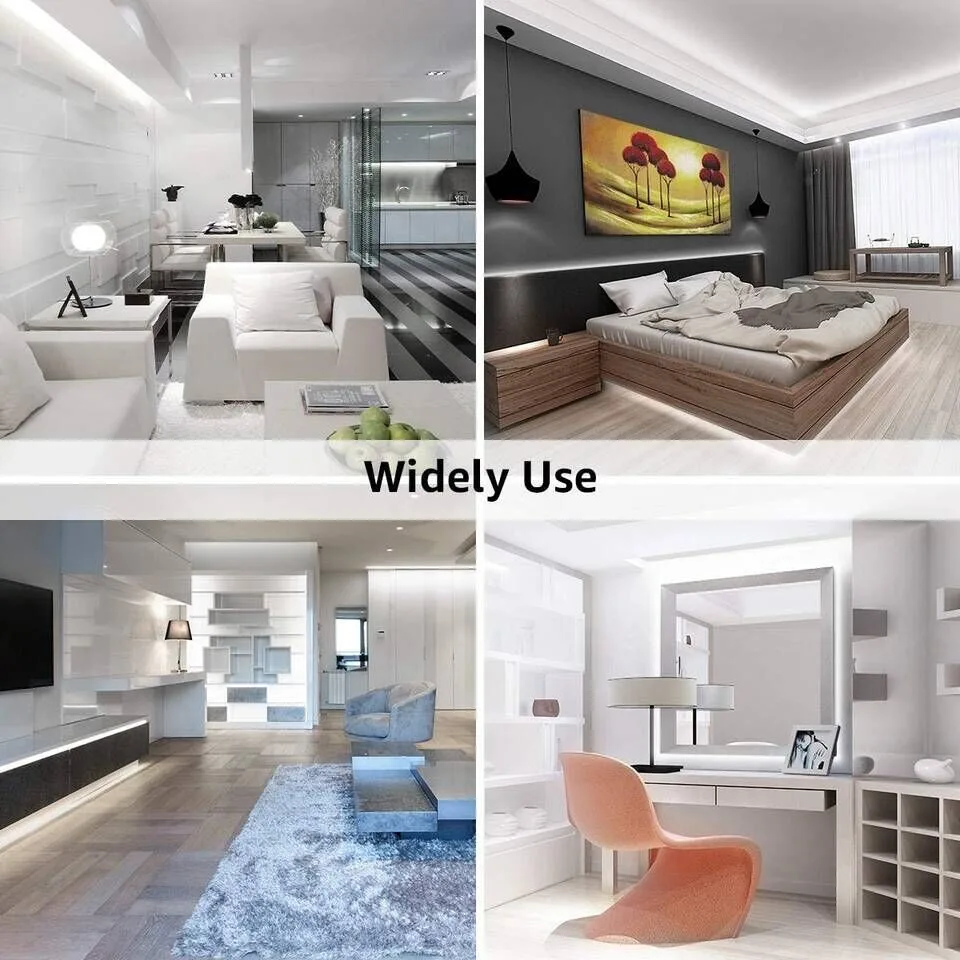 10m Set white 6000K LED strip IP20 + dimmer 5 The luminous flexible LED strip in a reel emits cool white light